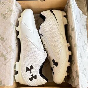 Under Armour White and Black Soccer Cleats
